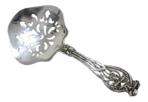 Circa Early 1900s Antique Art Nouveu Sterling Silver Nut Scoop