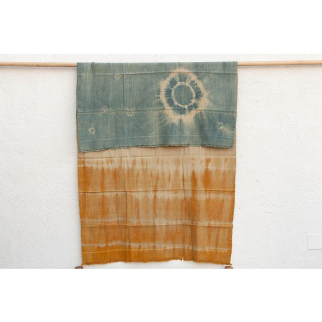 Coastal Organic Peace Silk Throw, Indigo Horizon For Sale - Image 3 of 7