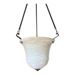 Large Scale Alabaster Pendant For Sale