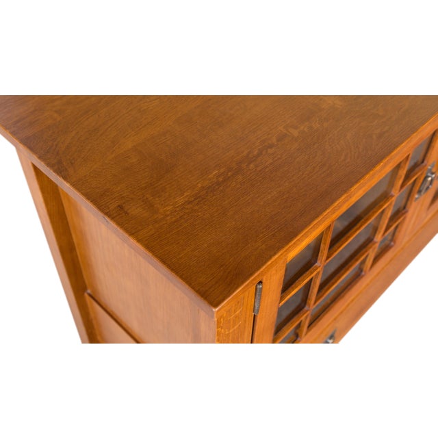 2020s Mission Quarter Sawn Oak 48" Tv Stand For Sale - Image 5 of 17