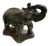Vintage Asian Black Stone Elephant Statue For Sale