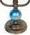 Glass Pair Tiffany Studios No. 1312 Patinated Bronze & Blue Favrile Glass Candelabra For Sale - Image 7 of 16