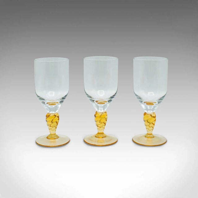 Mid 20th Century 1950's Set of 10 Vintage Stem Glasses For Sale - Image 5 of 9