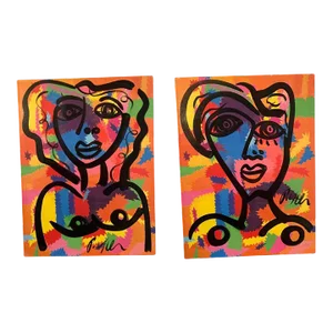 “Berlin Days” Original Artwork by Peter Robert Keil Abstract Portraiture