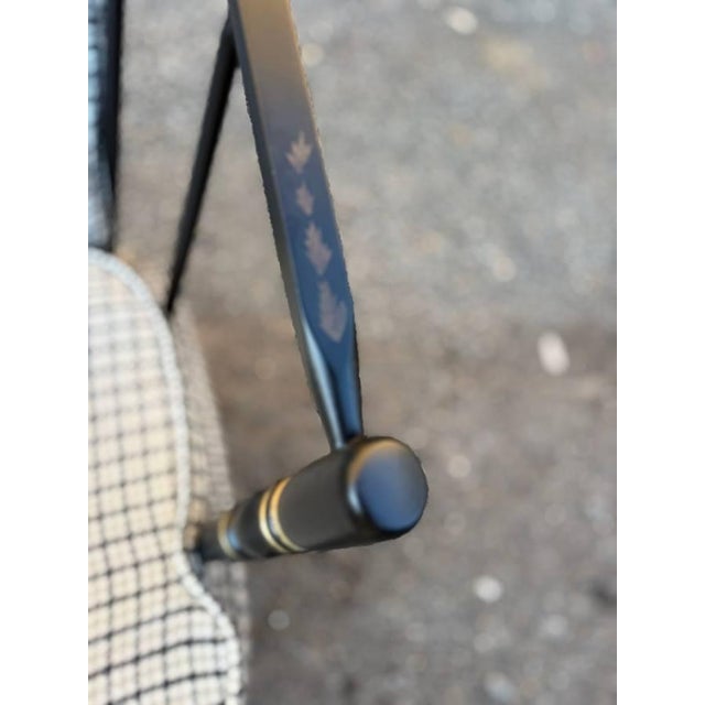 Pair of Vintage Black Painted Barrel Back Tub Chairs For Sale - Image 16 of 18