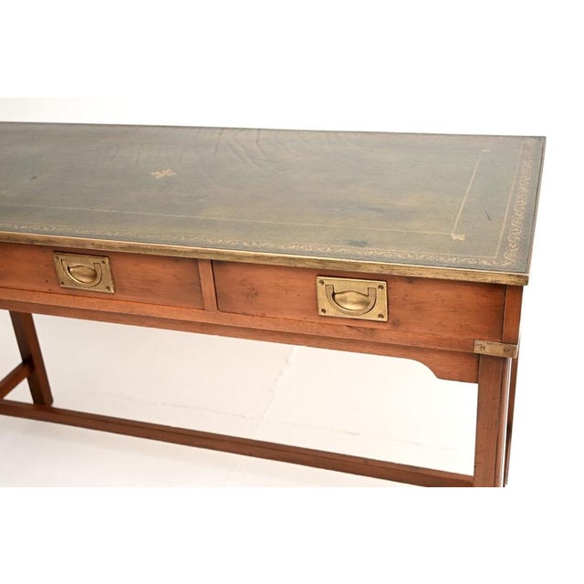Antique Military Campaign Desk in Yew Wood, 1950s For Sale - Image 10 of 11