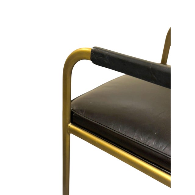 Pair of Industry West Jimmy Cooper Buffalo Leather Armchairs For Sale - Image 10 of 16