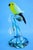 Mid-Century Modern 20th Century Sculpture of Parrot on Branch in Opaline Murano Glass attributed to Seguso Glassworks, Set of 2 For Sale - Image 3 of 18