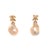Metal Freshwater Pearl Earrings 14 Karat Yellow Gold 25 mm Certified For Sale - Image 7 of 7