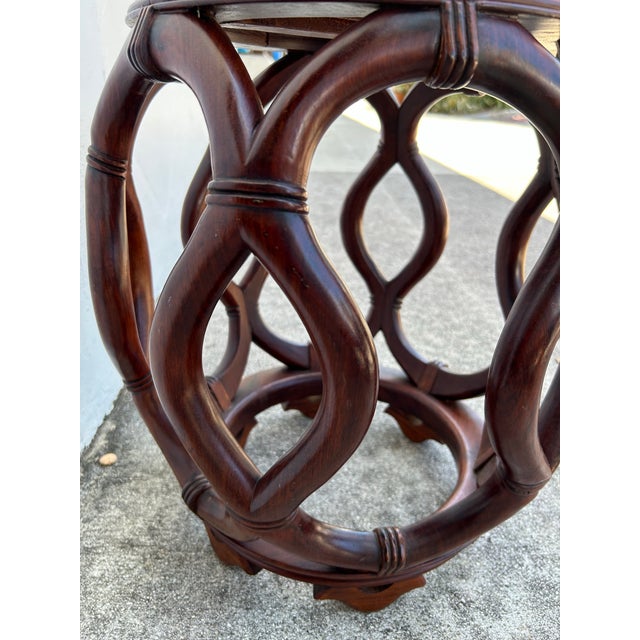 1920s 1920s Antique Chinese Garden Seat or Drinks Stand With Porcelain Hand Decorated Top. For Sale - Image 5 of 6