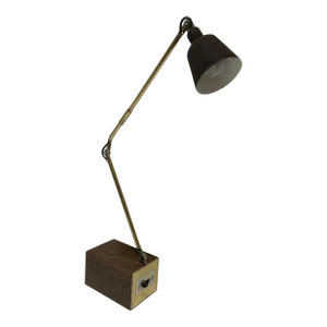 Mid-Century Industrial Early Tensor Desk Lamp & Box