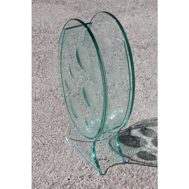 Oval Crystal Vase, 1980s For Sale - Image 3 of 11