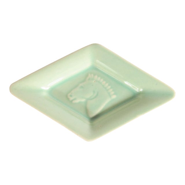 Vintage Mid Century Horse Head Ceramic Pin Dish For Sale