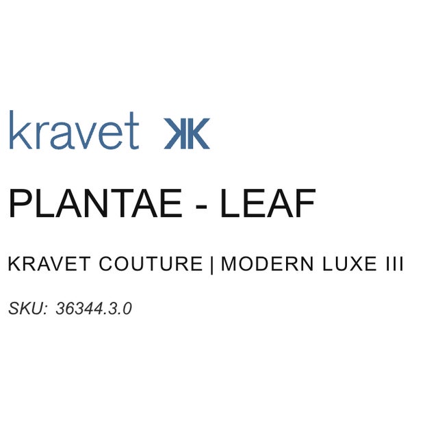 Mid-Century Modern Pair of Kravet Plantae Leaf Embroidered Green Fern 22" Down Pillows For Sale - Image 3 of 3