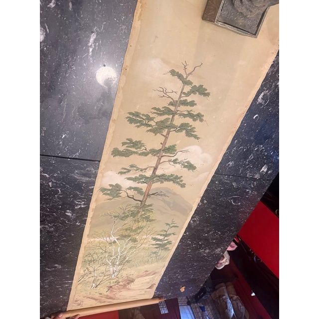 Antique Early Meiji Era Kakejiku For Sale - Image 10 of 12