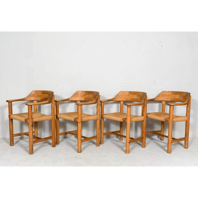 Dining Chairs in Pine and Paper Cord by Rainer Daumiller and Poultries Pedersen for Grammrode, 1970s, Denmark, Set of 4 For Sale - Image 17 of 17