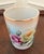 French Country Mid-Century Porcelain Rose Cachepot With Gold Trim With Matching Plate For Sale - Image 3 of 12