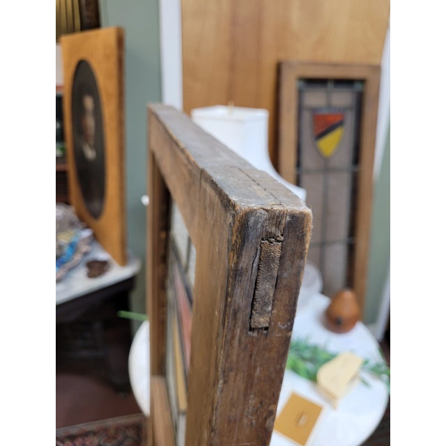 Antique Coat of Arms Stained Glass Window For Sale In Philadelphia - Image 6 of 8