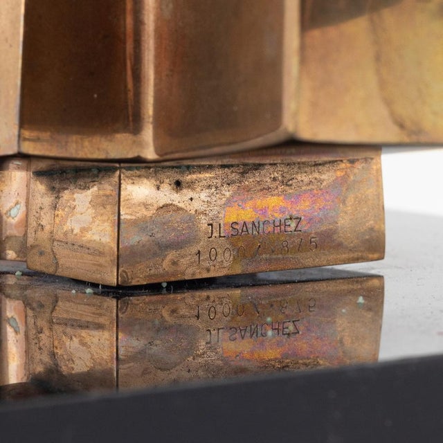 José Luis Sanchez (Spain, 1926-2018). Sculpture in bronze. Signed J L Sanchez and numbered 875/1000. On a base of black...