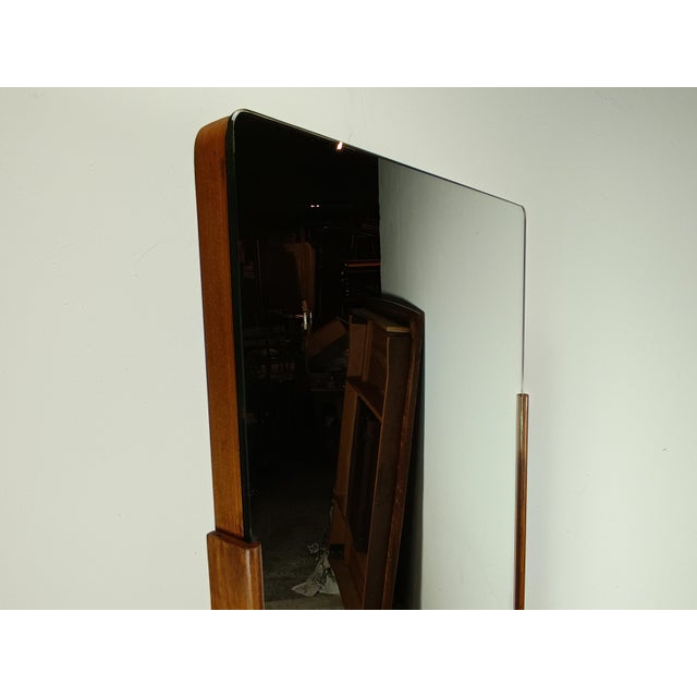 Vintage Walnut Mirror 1950s For Sale - Image 17 of 18