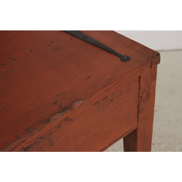 Country Paint Decorated Primitive Plantation Desk For Sale - Image 11 of 16
