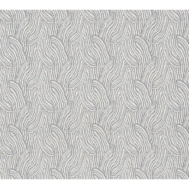 Sample - Schumacher Strata Indoor & Outdoor Fabric in Slate For Sale