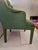 Textile Tailored Upholstered High Back Club Chairs - A Pair For Sale - Image 7 of 8