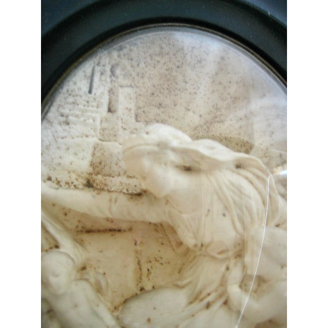 French Virgin Mari and Child Meershaum Bas Relief Frame 19 Century For Sale - Image 3 of 10