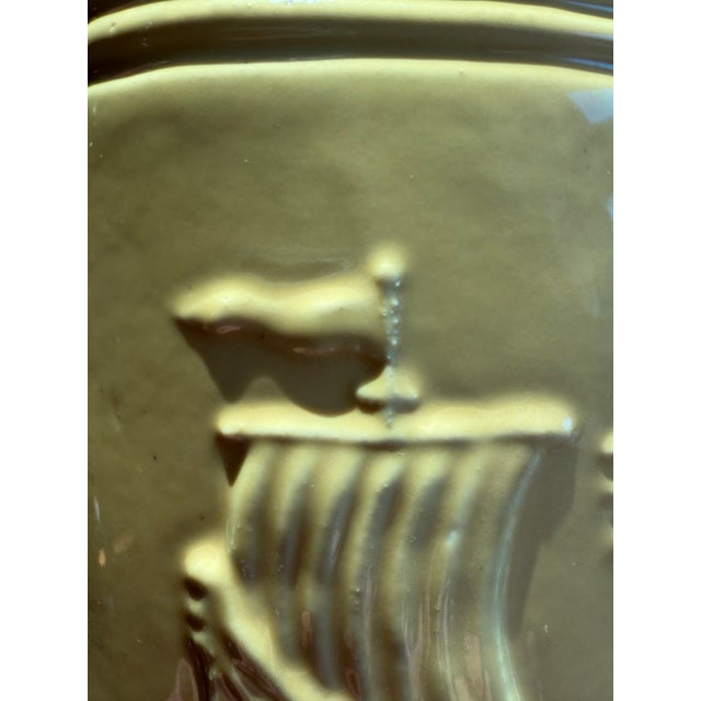 Ceramic Vintage Art Deco Robinson Ransbottom (Rrp Co) "Zephyrus" Viking Ship Pitcher, No. 300 For Sale - Image 7 of 9