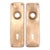 Pair of Vintage 6.5 In. Sargent Brass Door Back Plates For Sale