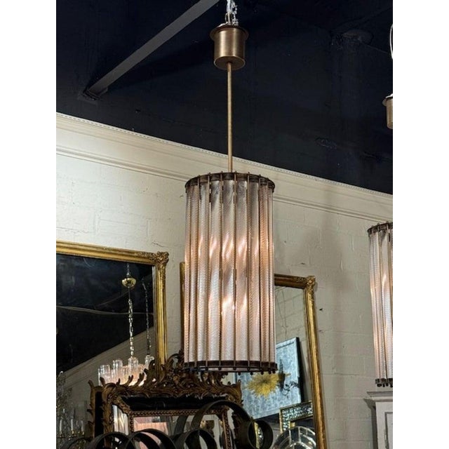 Murano Twist Glass Lanterns For Sale - Image 4 of 8