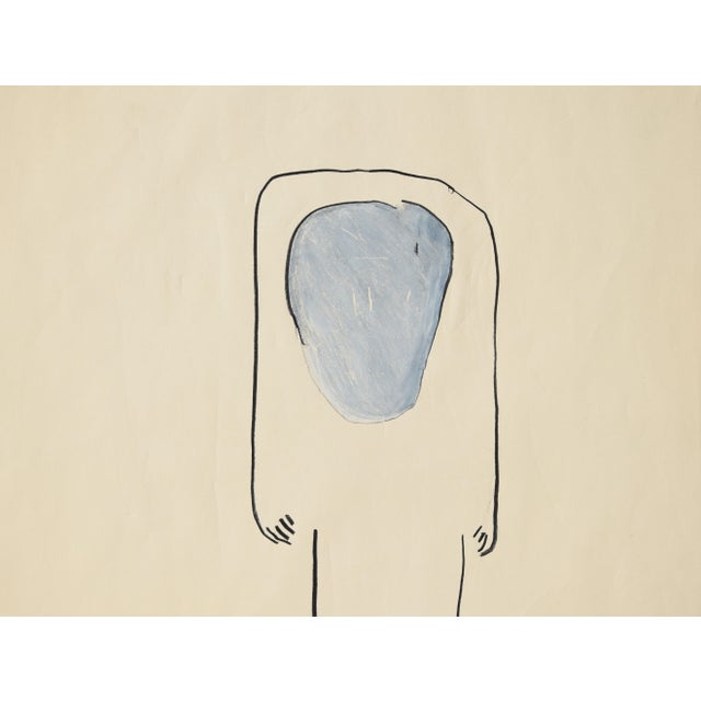 Albert Schöpflin, Anonymous Figure, 1990, Opaque Paint & Charcoal For Sale - Image 6 of 10