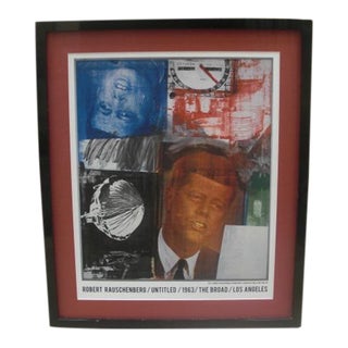 Vintage The Broad Los Angeles Robert Rauschenberg Lithograph Pop Art Poster For Sale