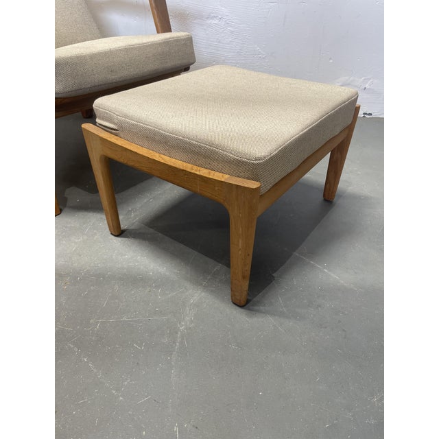 Set of Model GE290 Lounge Chair and Ottoman in Oak by Hans Wegner for Getama Gedsted, Denmark, 1960s For Sale - Image 3 of 18
