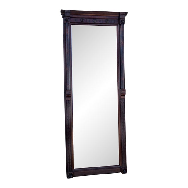 19th Century American Victorian Walnut Pierre Mirror/ Hallway Mirror. For Sale