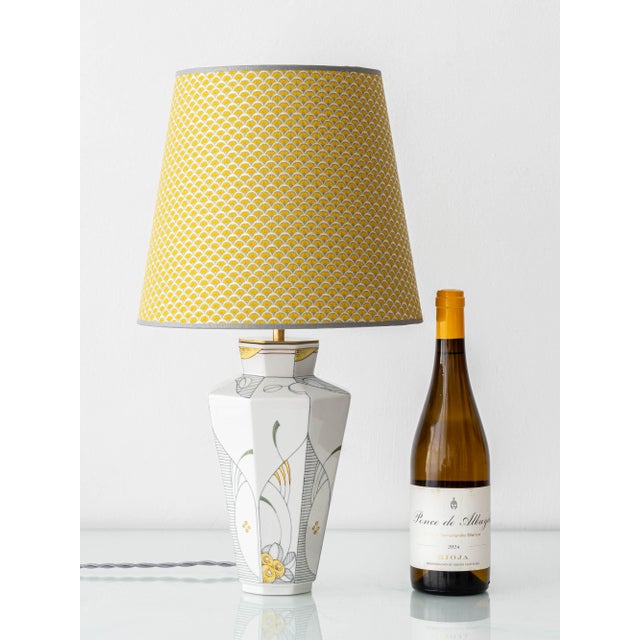 The base of this lamp is an octagonal Royal Delft vase made for a special commission and never offered for retail sale,...