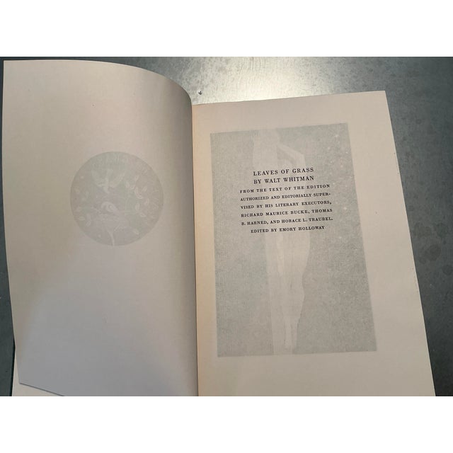 Mid-Century 1950 Heritage Club "Leaves of Grass" by Walt Whitman, Illustrated by Rockwell Kent - With Slipcase & Sandglass Insert For Sale - Image 14 of 18