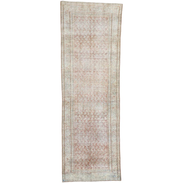 Early 20th Century Rustic Antique Persian Rug Runner - 03'04 X 10'02 For Sale - Image 9 of 9