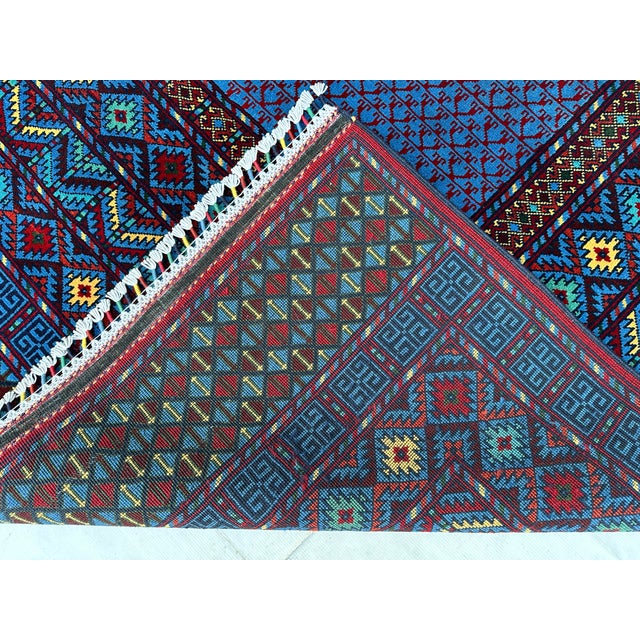 Hand-Knotted Afghan Turkmen Ensi Wool Area Rug - 8'4" X 11'10" For Sale - Image 15 of 15