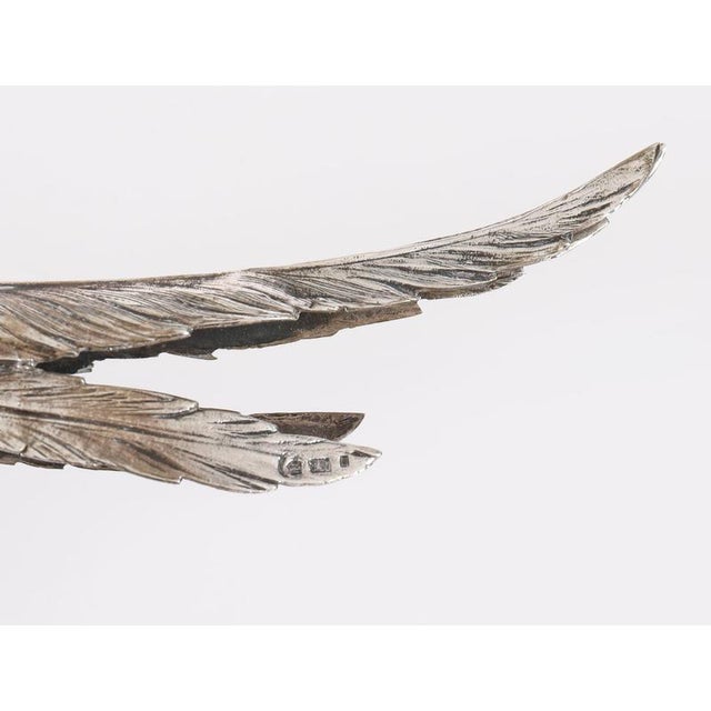 Antique German 830 Silver Pheasants, 19th Century, Set of 2 For Sale - Image 17 of 18