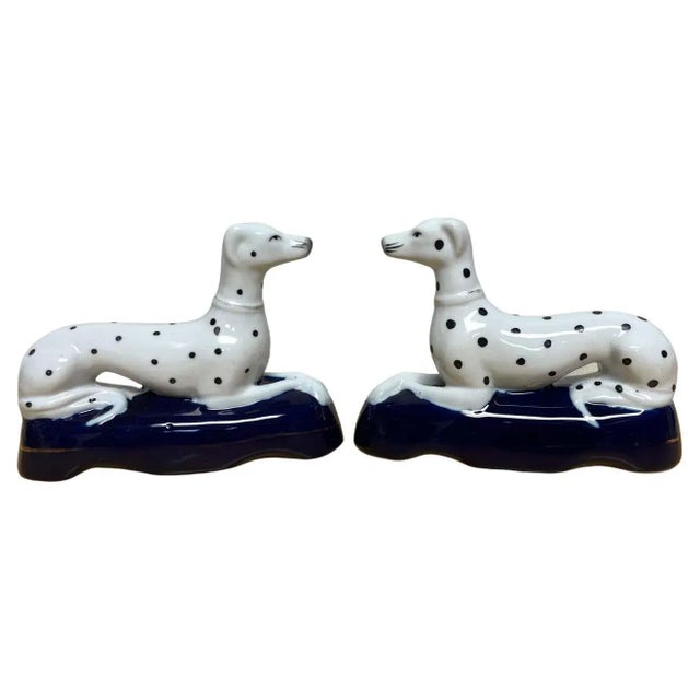 Mid 20th Century Late Staffordshire Recumbent Figures of Dalmatians - A Pair For Sale - Image 11 of 11