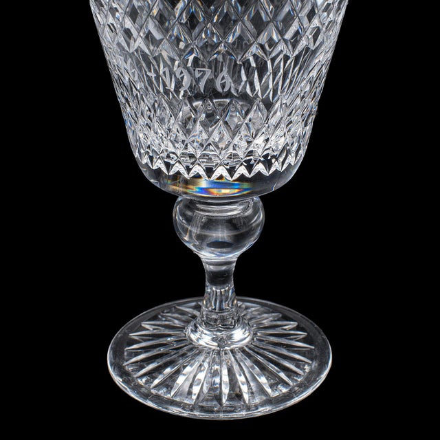 Transparent Set of 6 Vintage Claret Glasses, Swedish, Crystal Wine Goblet, Afors Centenary For Sale - Image 8 of 9