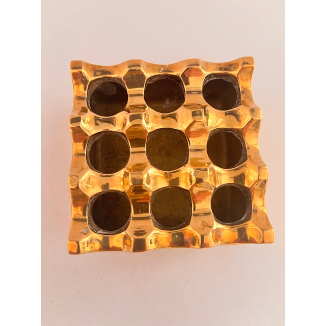 Vintage Ultima Ashtray in Brass by Holger Bäckström and Bo Ljungberg, 1970s For Sale - Image 6 of 12