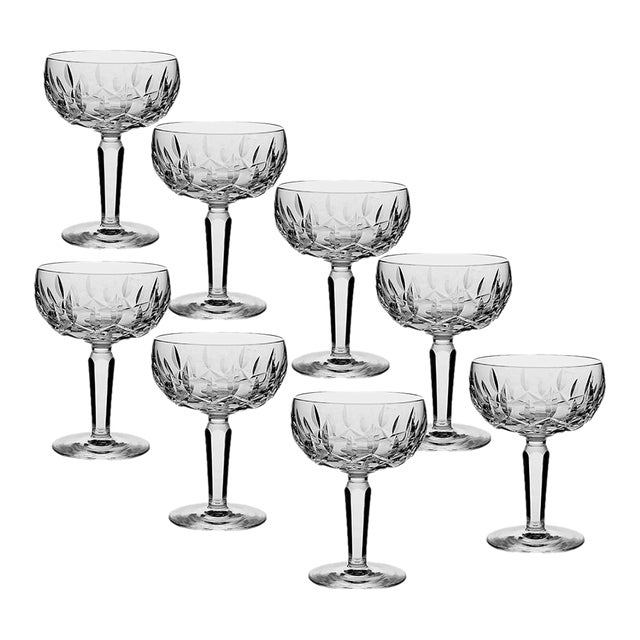 Waterford Kildare Pattern Champagne Tall Sherbet Glasses - Set of 8 For Sale