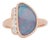 3.37cts Boulder Opal Ring With Natural Diamonds Accents: Solid 14k Rose Gold For Sale