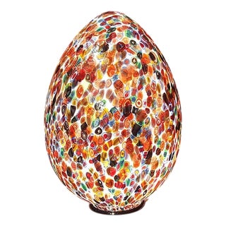 Murano Glass Egg Lamp by 1295 Murano For Sale
