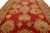 Red Turkish Oushak Antique Wool Rug Handmade in Red Featuring a Floral Design For Sale - Image 8 of 11