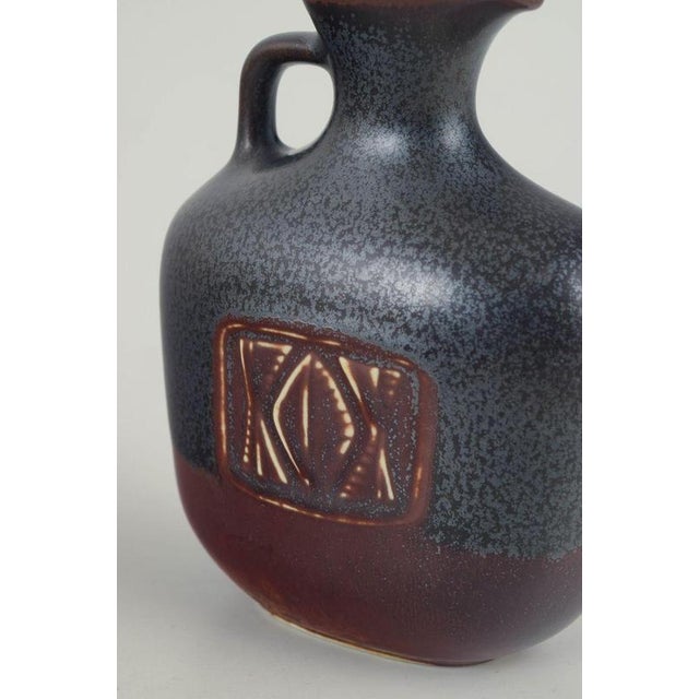 Brown and Grey Glazed Stoneware Pitcher by Gunnar Nylund for Rörstrand For Sale - Image 3 of 5