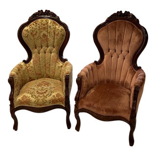 Kimball Victorian Style Side Chairs - a Pair For Sale