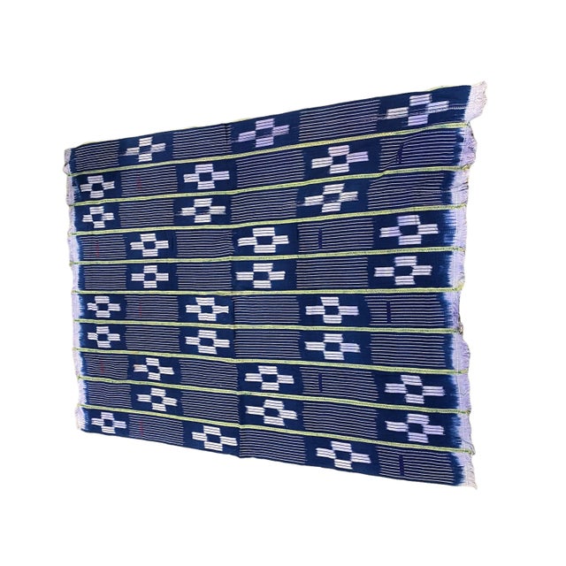 Textile 1990s African Vintage Baule /Baoulé Indigo Cloth/Textile For Sale - Image 7 of 12